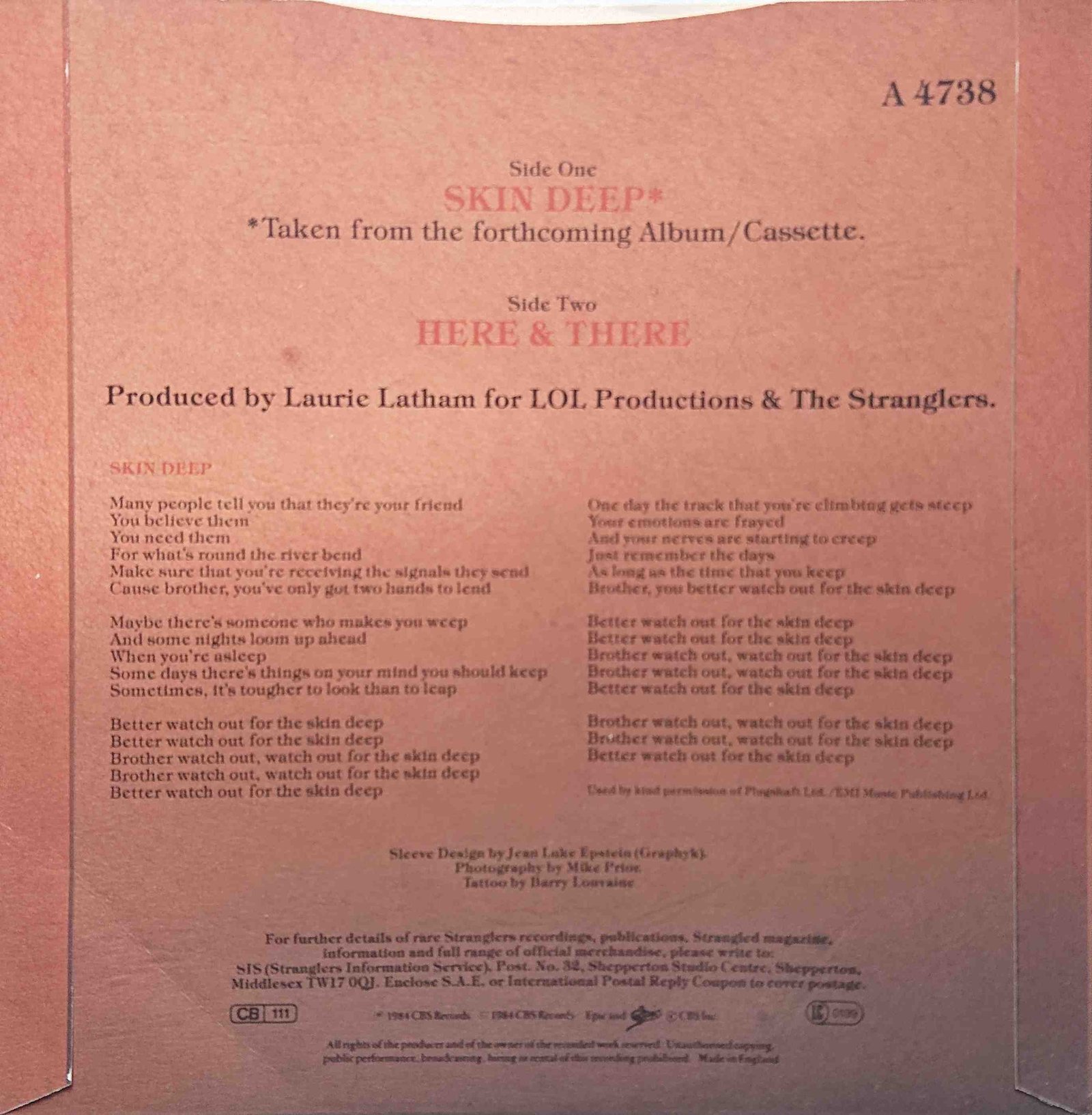 Back cover of A 4738 S